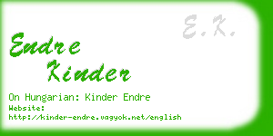 endre kinder business card